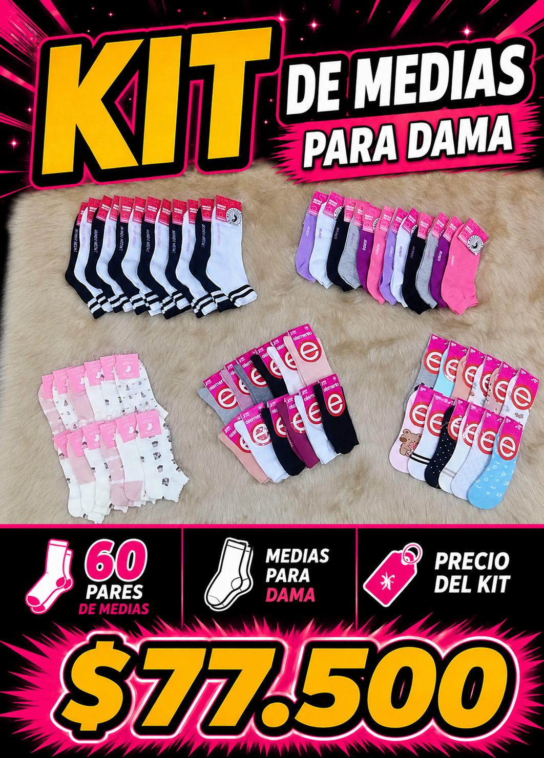 Kit Medias Dama