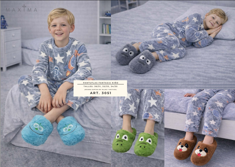 Pantuflas Fantasia de Niño.