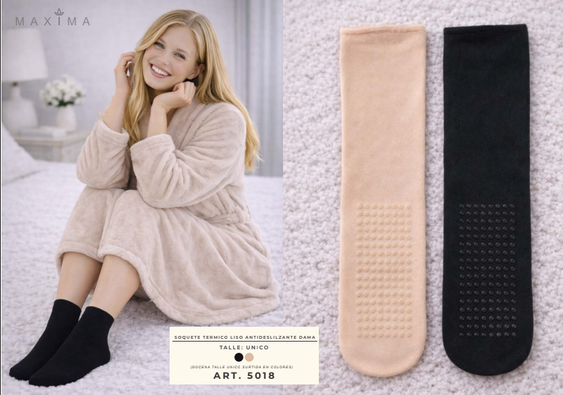 Soquetes térmicos con antideslizante.